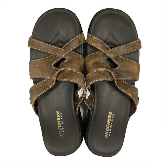 Skechers Shoes - Brown Skechers Womens Size 10 Sandles Critique Slides